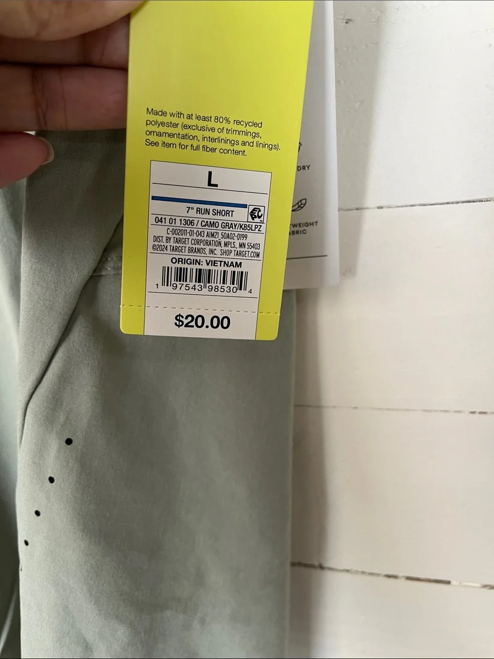 Target Men's Athletic Elastic-Waist Shorts in Sage